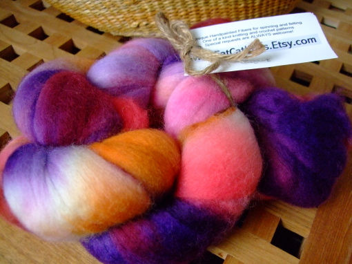 Falkland wool top by FatCatKnit in ZigZag colorway