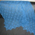 Flower Basket Shawl in Blue