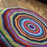 Crochet Flat Circle Cushion