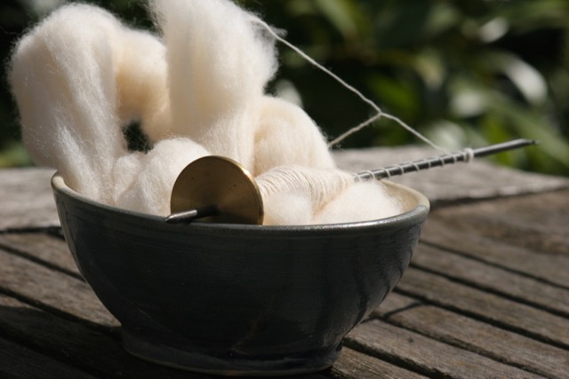 Baumwolle spinnen lernen auf der Tahkli Spindel