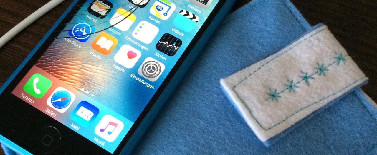 Handyhülle aus Filz schnell selbst genäht