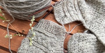 Sammal Cardigan : Detail Zopfmuster