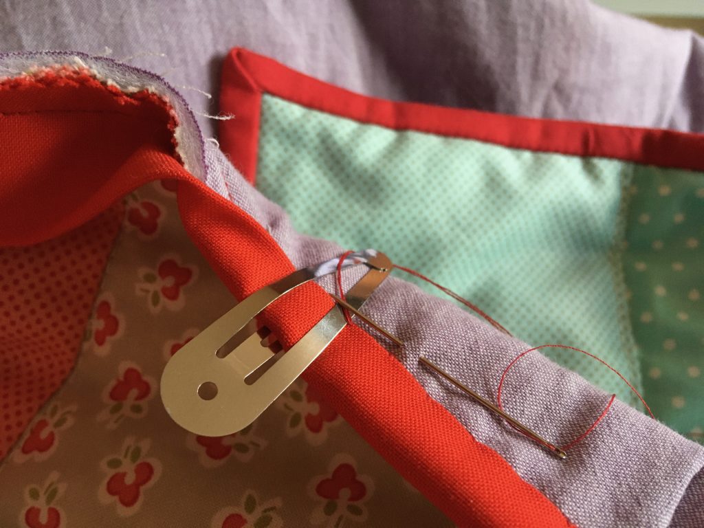 Binding des Charm Pack Quilt